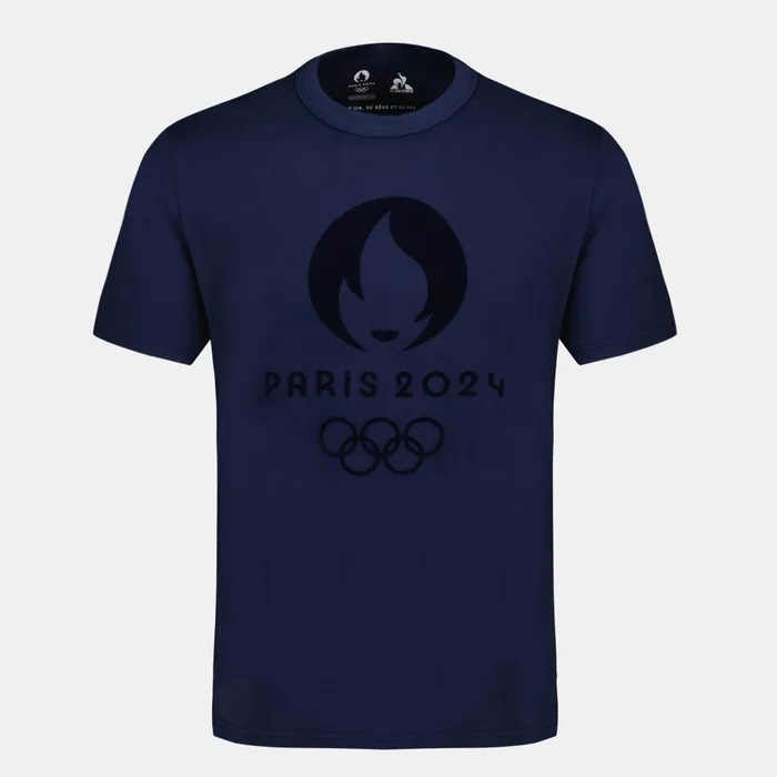 Tshirts And Tops MenWomen Le Coq Sportif Paris 2024 TShirt Bleu Nuit Tshirts And Tops MenWomen Le Coq Sportif Paris 2024 TShirt Bleu Nuit