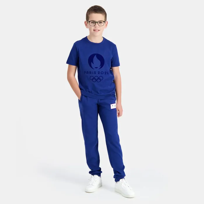 Tshirts Kids Le Coq Sportif Paris 2024 TShirt Kids Blue Depths
