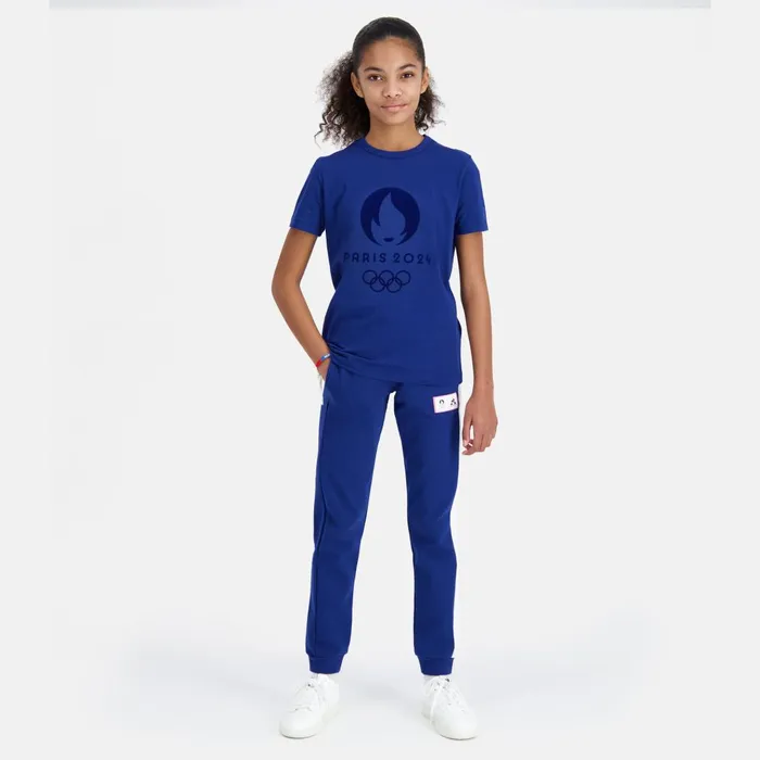 Tshirts Kids Le Coq Sportif Paris 2024 TShirt Kids Blue Depths