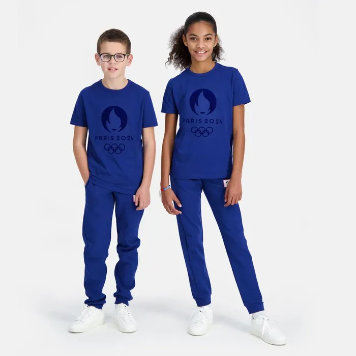 Tshirts Kids Le Coq Sportif Paris 2024 TShirt Kids Blue Depths