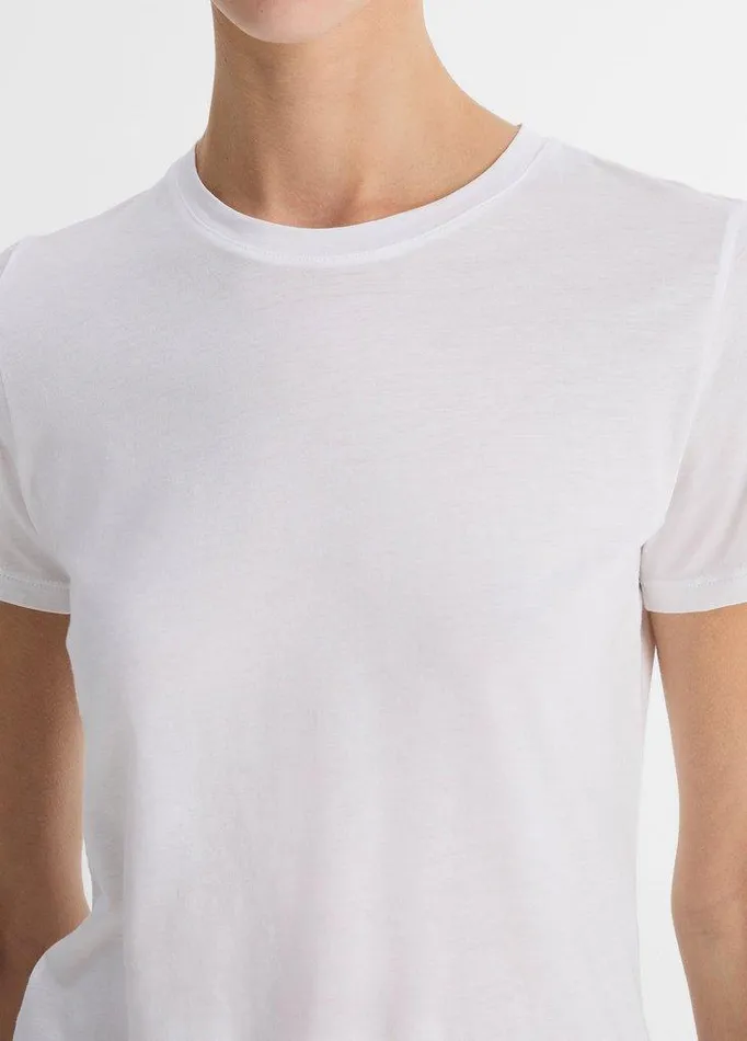 TShirts Women Vince Essential Pima Cotton Crew Neck TShirt Optic White TShirts Women Vince Essential Pima Cotton Crew Neck TShirt Optic White