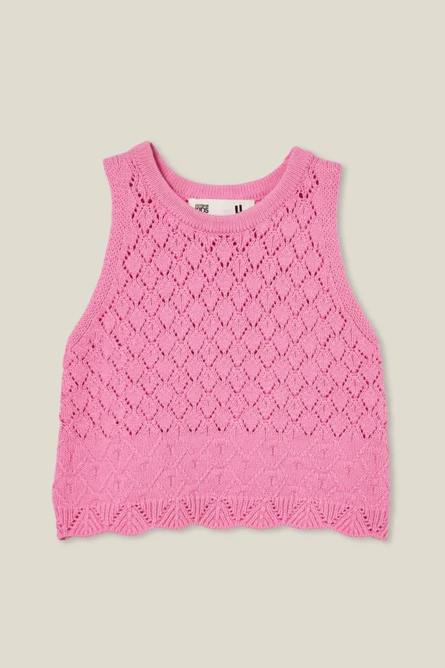 Taylor Crochet Top Pink Gerbera Girls Cotton On Tops and TShirts