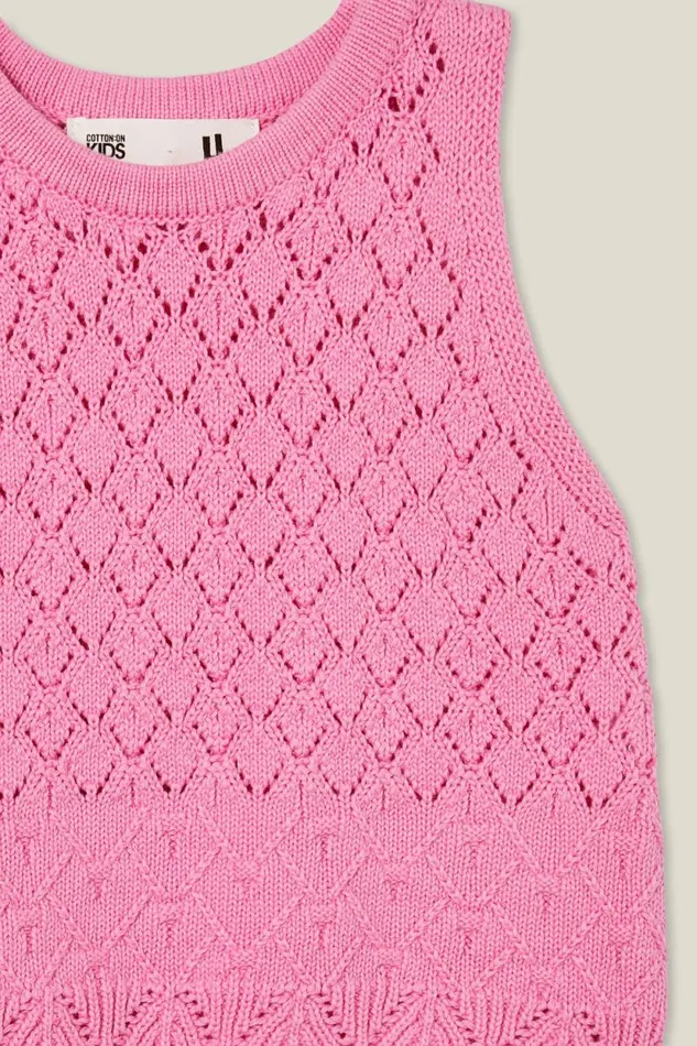 Taylor Crochet Top Pink Gerbera Girls Cotton On Tops and TShirts