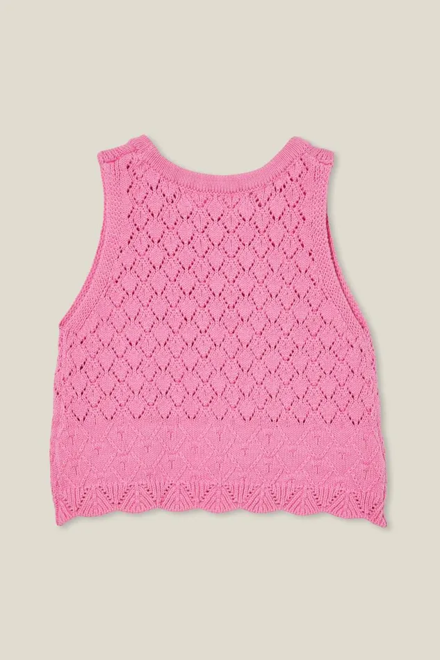 Taylor Crochet Top Pink Gerbera Girls Cotton On Tops and TShirts