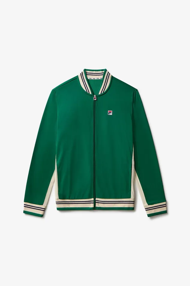 Tennis Men Fila Performance Iconic Settanta Jacket 898 Green Jacketangorafila Navy
