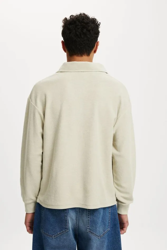 Textured Rugby Ivory Men Cotton On Sweats and Hoodies Textured Rugby Ivory Men Cotton On Sweats and Hoodies