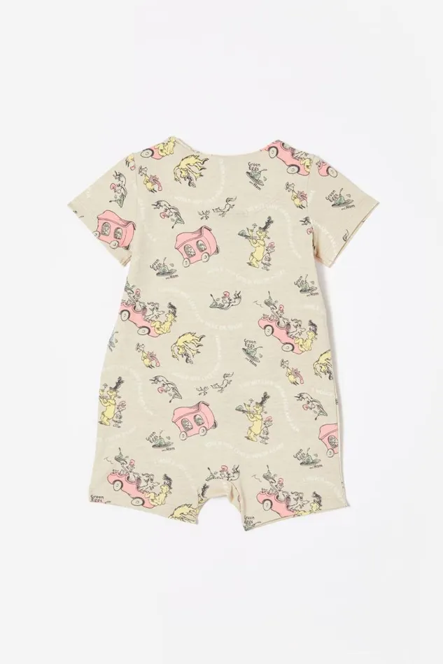The Billie Short Sleeve Zip Romper License Lcn Drs Rainy Daygreen Eggs and Ham Baby Cotton On Rompers and Bubbysuits The Billie Short Sleeve Zip Romper License Lcn Drs Rainy Daygreen Eggs and Ham Baby Cotton On Rompers and Bubbysuits