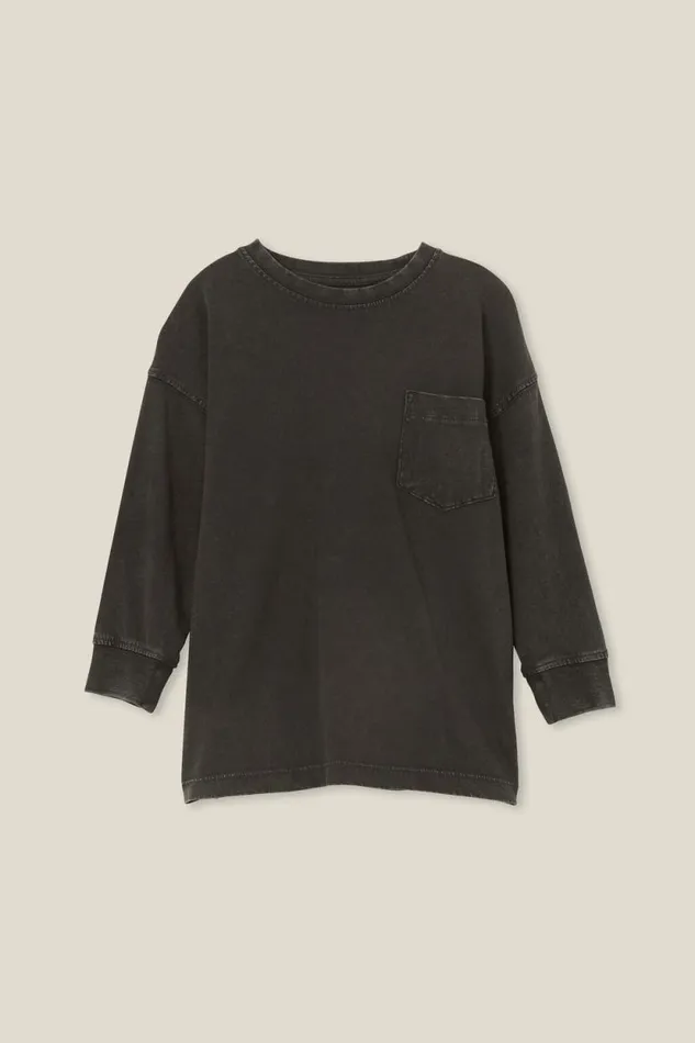 The Essential Long Sleeve Tee Phantom Wash Boys Cotton On Tops and TShirts The Essential Long Sleeve Tee Phantom Wash Boys Cotton On Tops and TShirts