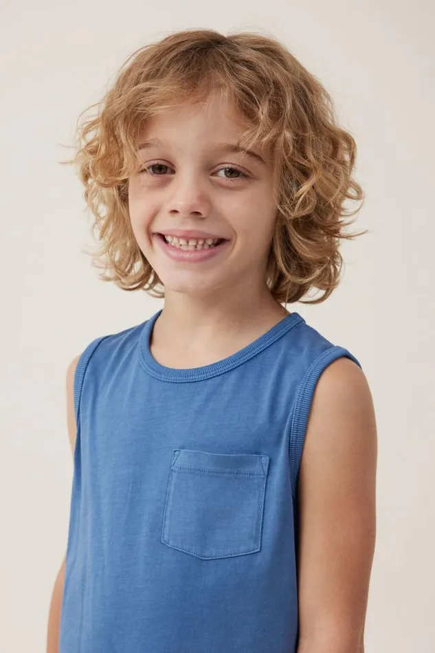 The Essential Tank Petty Blue Wash Boys Cotton On Tops and TShirts The Essential Tank Petty Blue Wash Boys Cotton On Tops and TShirts