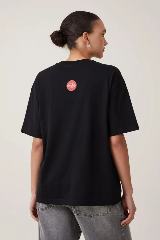 The Lcn Boxy Graphic Tee Lcn Cok Coca Cola Coke Black Women Cotton On Tops The Lcn Boxy Graphic Tee Lcn Cok Coca Cola Coke Black Women Cotton On Tops