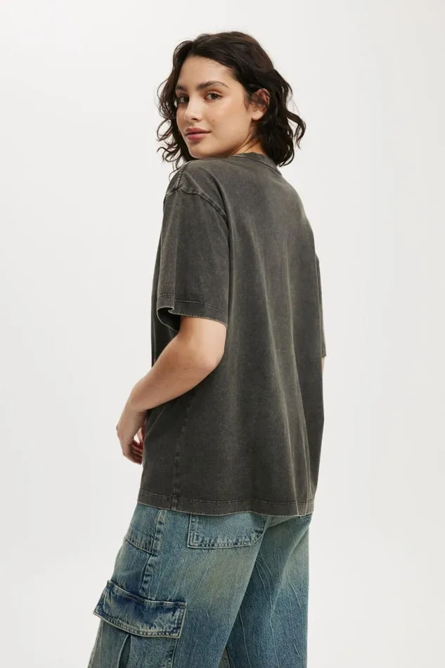The Lcn Boxy Graphic Tee Lcn Mt Nirvana Facewashed Black Women Cotton On Tops The Lcn Boxy Graphic Tee Lcn Mt Nirvana Facewashed Black Women Cotton On Tops