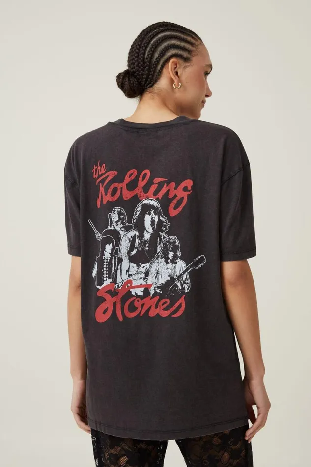 The Oversized Rolling Stones Tee Lcn Bra Rolling Stones Rock N Roll Washed Bl Women Cotton On Tops The Oversized Rolling Stones Tee Lcn Bra Rolling Stones Rock N Roll Washed Bl Women Cotton On Tops