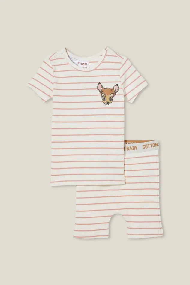 The Short Rib Snug Set Usa Lcn Dis Vanilla Zephyr Stripebambi Baby Cotton On Rompers and Bubbysuits The Short Rib Snug Set Usa Lcn Dis Vanilla Zephyr Stripebambi Baby Cotton On Rompers and Bubbysuits