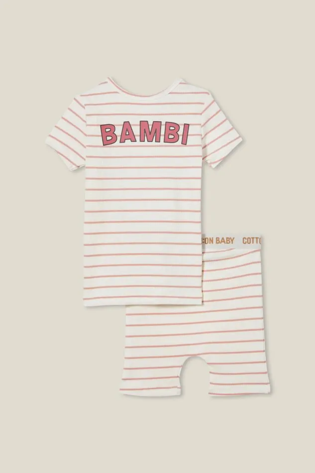 The Short Rib Snug Set Usa Lcn Dis Vanilla Zephyr Stripebambi Baby Cotton On Rompers and Bubbysuits The Short Rib Snug Set Usa Lcn Dis Vanilla Zephyr Stripebambi Baby Cotton On Rompers and Bubbysuits