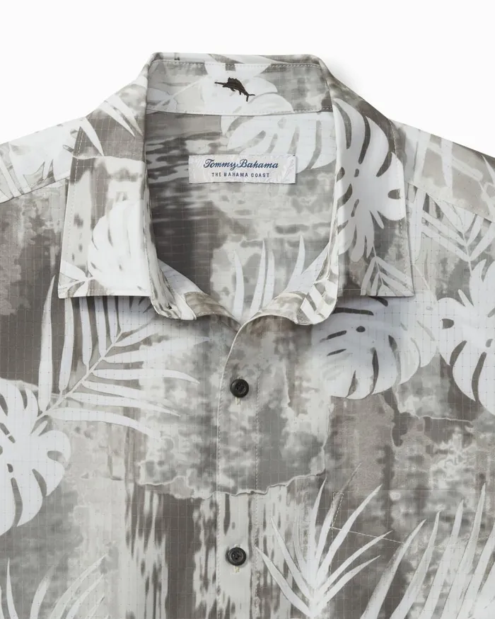 Tommy Bahama Bahama Coast Legendary Leaves IslandZone ShortSleeve Shirt Storm Gray Men Shirts Tommy Bahama Bahama Coast Legendary Leaves IslandZone ShortSleeve Shirt Storm Gray Men Shirts