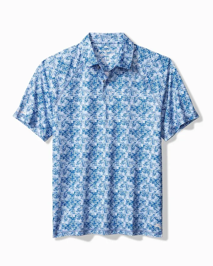Tommy Bahama Big and Tall Emfielder Tropics IslandZone Polo Bright Cobalt Big and Tall Polos Tommy Bahama Big and Tall Emfielder Tropics IslandZone Polo Bright Cobalt Big and Tall Polos