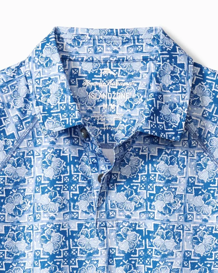 Tommy Bahama Big and Tall Emfielder Tropics IslandZone Polo Bright Cobalt Big and Tall Polos Tommy Bahama Big and Tall Emfielder Tropics IslandZone Polo Bright Cobalt Big and Tall Polos