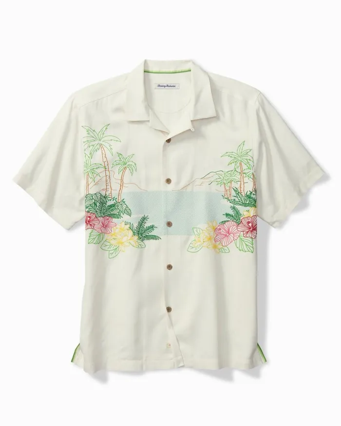 Tommy Bahama Bloom With A View Silk Camp Shirt Continental Men Shirts