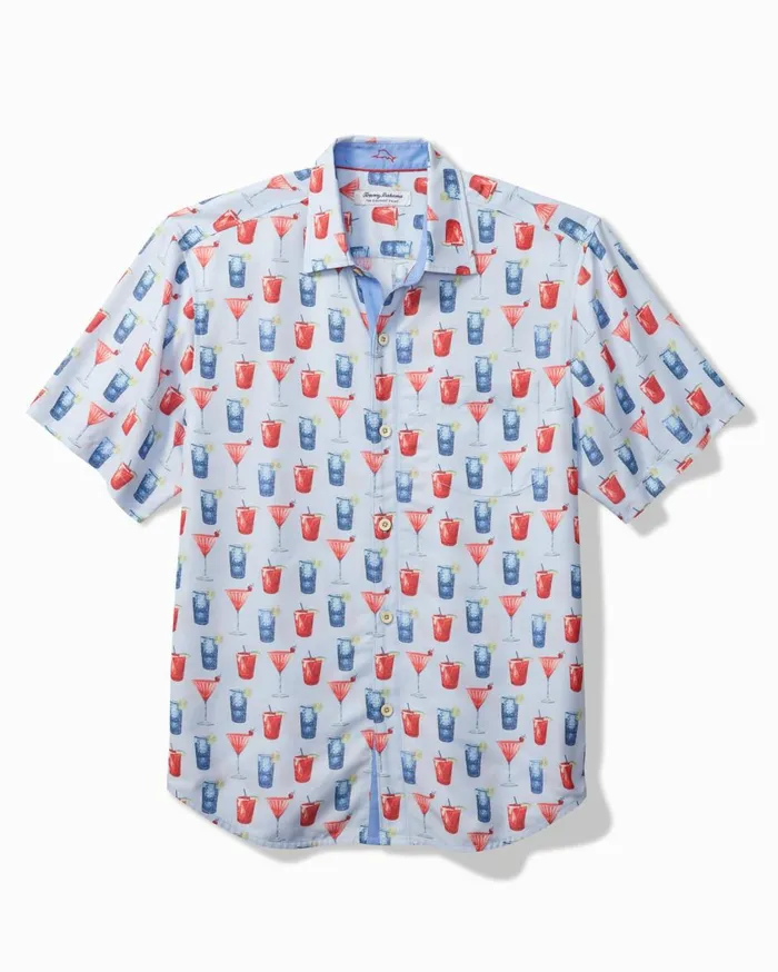 Tommy Bahama Coconut Point Red White And Cheers IslandZone Camp Shirt Chambray Blue Men Shirts Tommy Bahama Coconut Point Red White And Cheers IslandZone Camp Shirt Chambray Blue Men Shirts