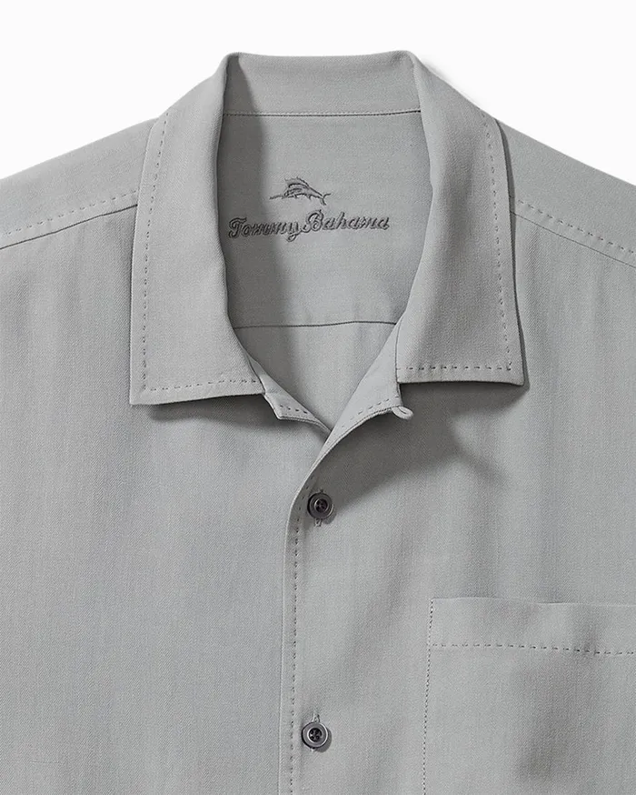 Tommy Bahama Hawaiian Herringbone Camp Shirt Dove Grey Men Shirts Tommy Bahama Hawaiian Herringbone Camp Shirt Dove Grey Men Shirts