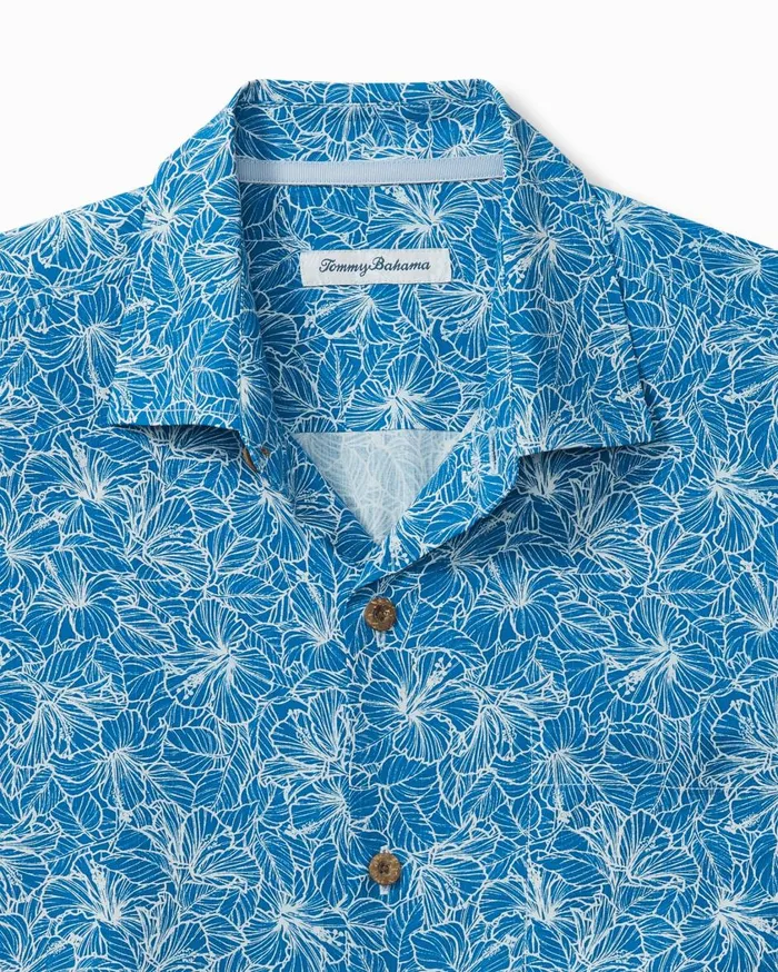 Tommy Bahama High Tide Hibiscus Silk Camp Shirt Indigo Coast Men Shirts Tommy Bahama High Tide Hibiscus Silk Camp Shirt Indigo Coast Men Shirts