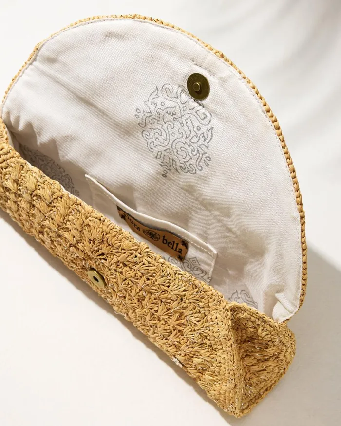 Tommy Bahama Islamora Lux Crocheted Raffia Clutch Natural Women Handbags and Clutches Tommy Bahama Islamora Lux Crocheted Raffia Clutch Natural Women Handbags and Clutches