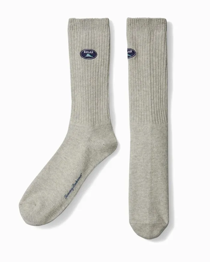 Tommy Bahama IslandZone Sip Back and Relax Socks Grey Heather MenBig and Tall Socks Tommy Bahama IslandZone Sip Back and Relax Socks Grey Heather MenBig and Tall Socks