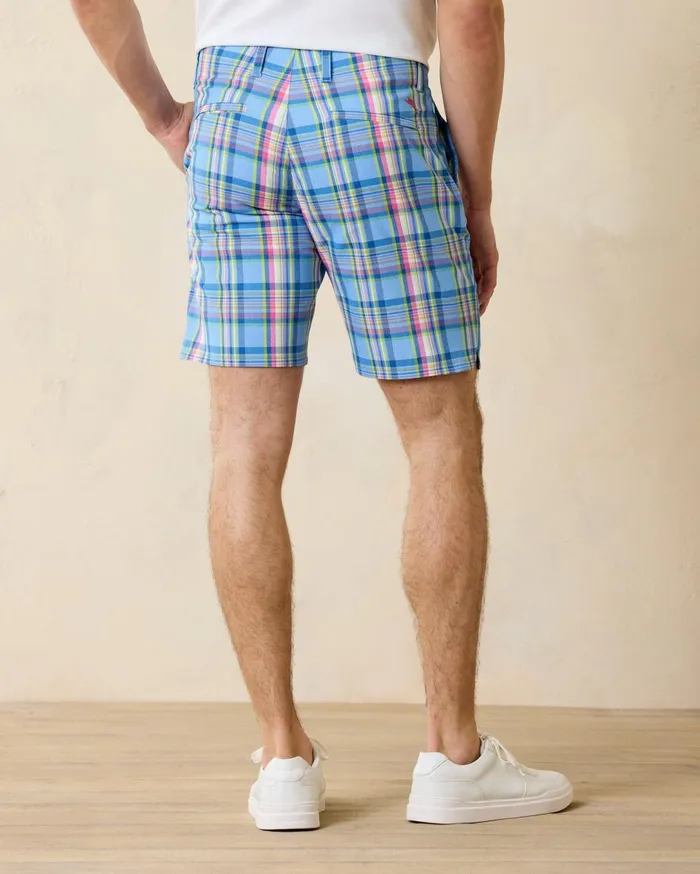 Tommy Bahama On Par La Vida Check IslandZone 9Inch Shorts Bright Cobalt Men Shorts