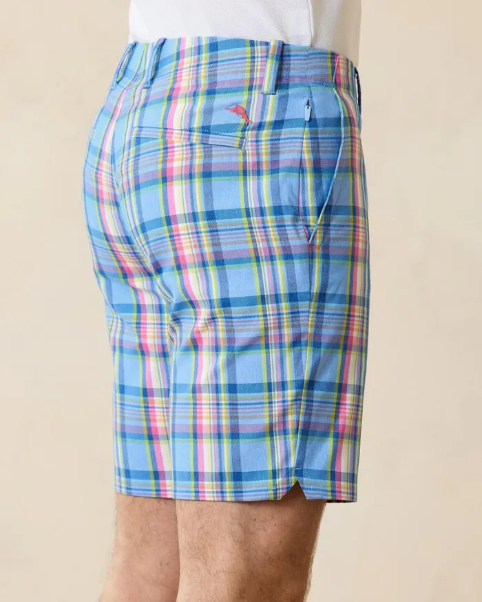 Tommy Bahama On Par La Vida Check IslandZone 9Inch Shorts Bright Cobalt Men Shorts