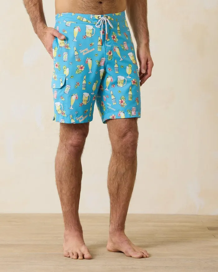 Tommy Bahama Rialto Tiki Tropics 6Inch Swim Trunks Cobalt Haze Men Swim and Boardshorts Tommy Bahama Rialto Tiki Tropics 6Inch Swim Trunks Cobalt Haze Men Swim and Boardshorts