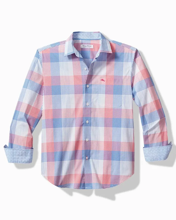 Tommy Bahama Sarasota Stretch Summerlake Check IslandZone Shirt Apple Blossom Men Shirts Tommy Bahama Sarasota Stretch Summerlake Check IslandZone Shirt Apple Blossom Men Shirts