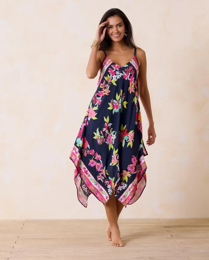Tommy Bahama Summer Floral Scarf Coverup Dress Mare Navy Women Dresses Tommy Bahama Summer Floral Scarf Coverup Dress Mare Navy Women Dresses