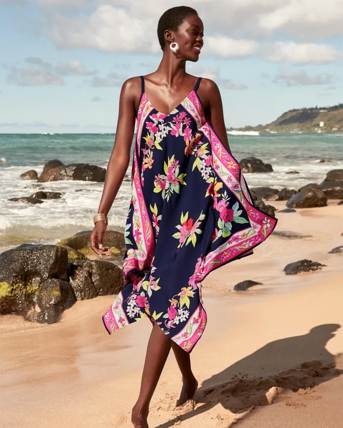 Tommy Bahama Summer Floral Scarf Coverup Dress Mare Navy Women Dresses Tommy Bahama Summer Floral Scarf Coverup Dress Mare Navy Women Dresses