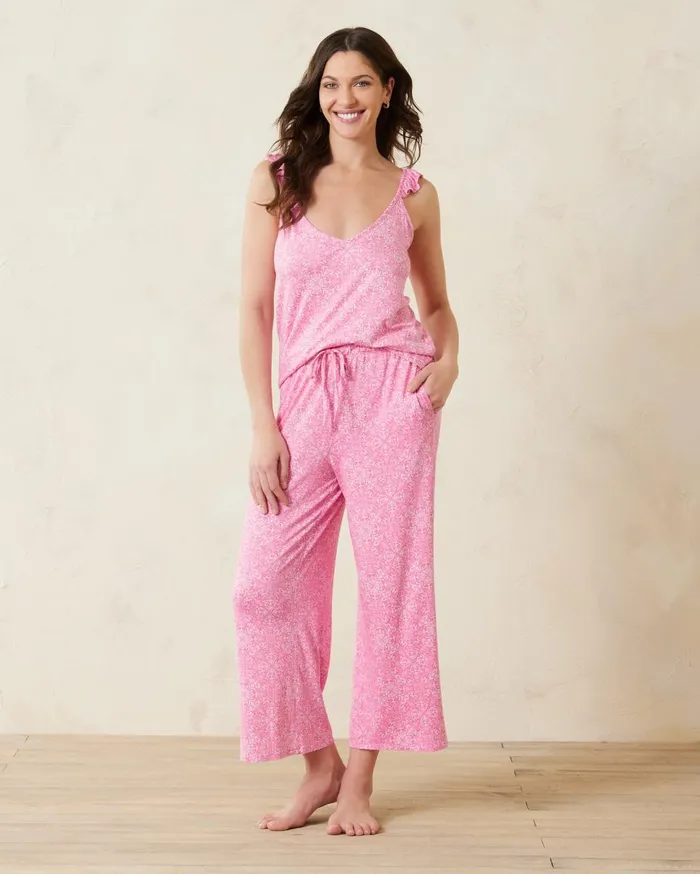 Tommy Bahama Tank and Shorts Pajama Set Bright White Women Sleepwear Tommy Bahama Tank and Shorts Pajama Set Bright White Women Sleepwear