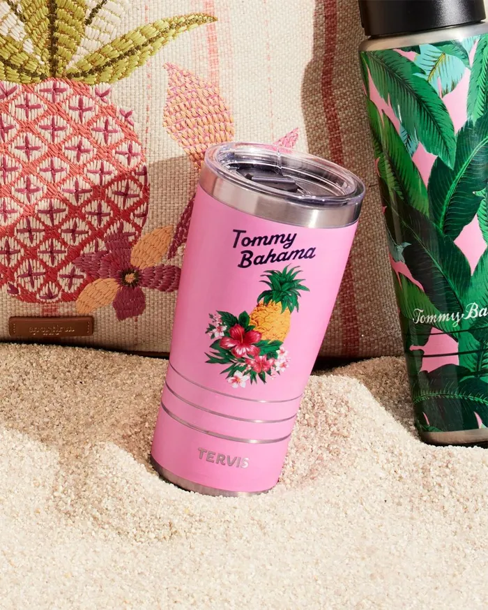 Tommy Bahama Tommy Bahama Palm 64oz Corkcicle Sports Jug Navy Beach and Home Beach Accessories Tommy Bahama Tommy Bahama Palm 64oz Corkcicle Sports Jug Navy Beach and Home Beach Accessories