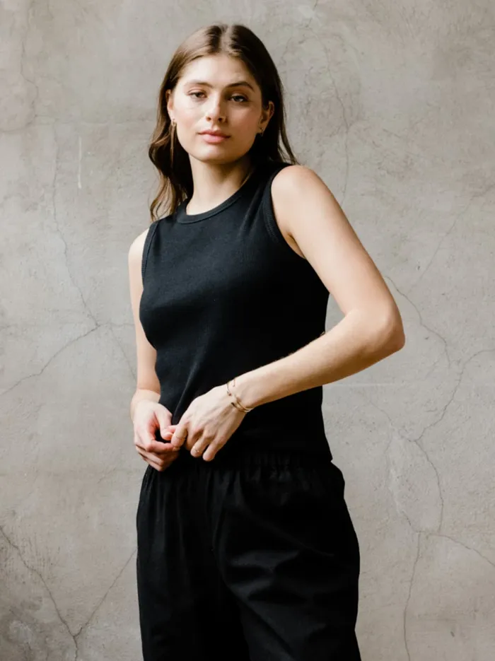 Tops Able Women Lise Ribbed Tank Black
