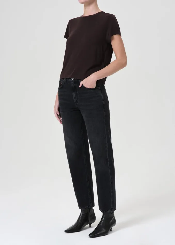 Tops and Bodysuits Women Agolde Adine Shrunken Tee In Americano Heather