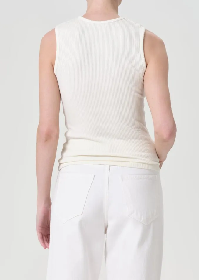 Tops and Bodysuits Women Agolde Binx Tank In Oat Milk
