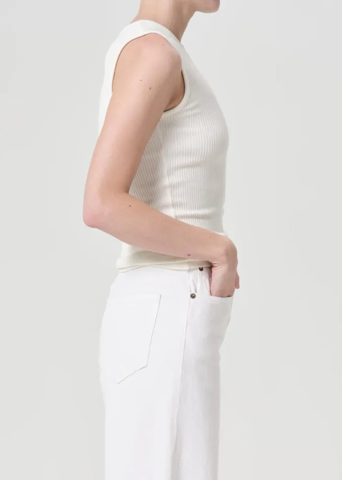 Tops and Bodysuits Women Agolde Binx Tank In Oat Milk