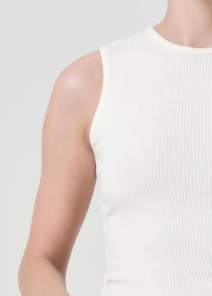 Tops and Bodysuits Women Agolde Binx Tank In Oat Milk