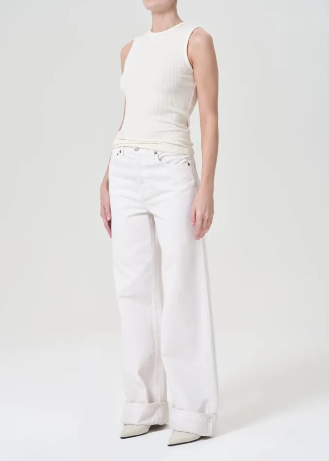 Tops and Bodysuits Women Agolde Binx Tank In Oat Milk