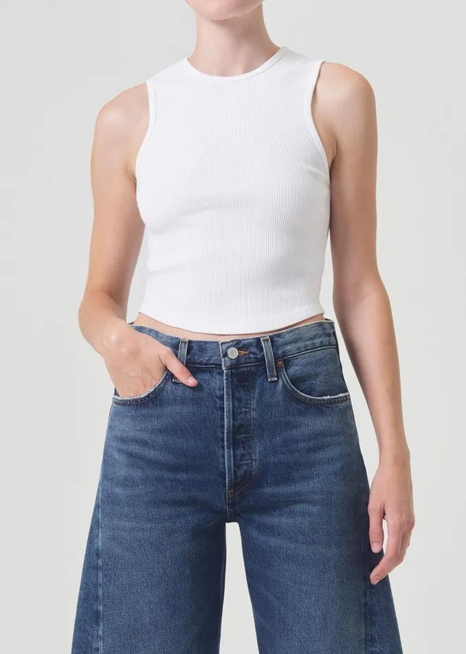 Tops and Bodysuits Women Agolde Nova Tank In White