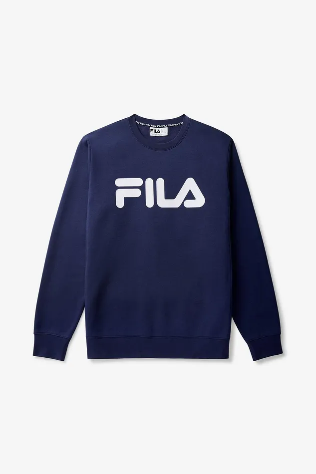 Tops and TShirts Men Fila Sportstyle Linear Logo Long Sleeve Crew