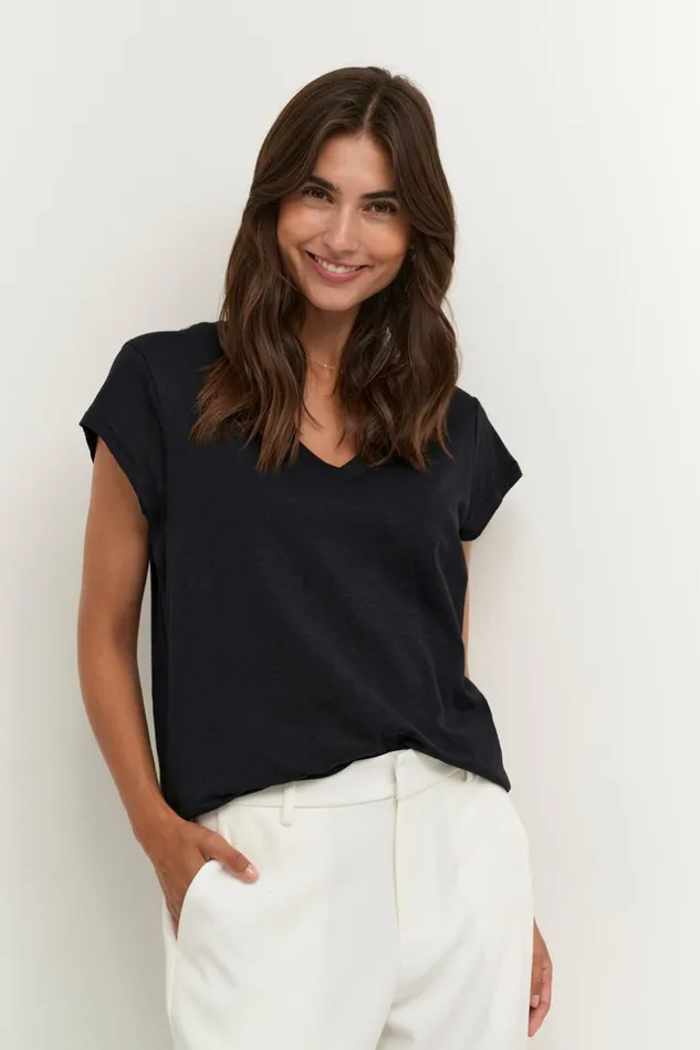 Tops and TShirts Women CULTURE CUbiana Tshirt Black