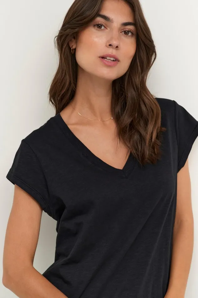 Tops and TShirts Women CULTURE CUbiana Tshirt Black