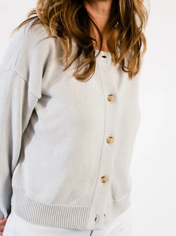 Tops Willow Classic Cardigan Chalk 8211 Able Women
