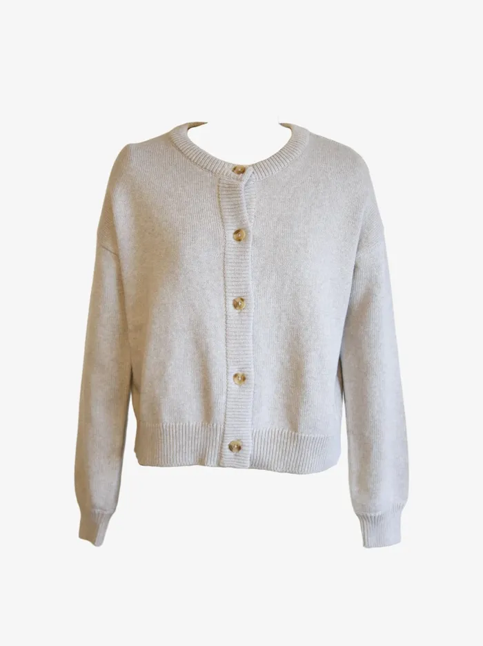 Tops Willow Classic Cardigan Chalk 8211 Able Women