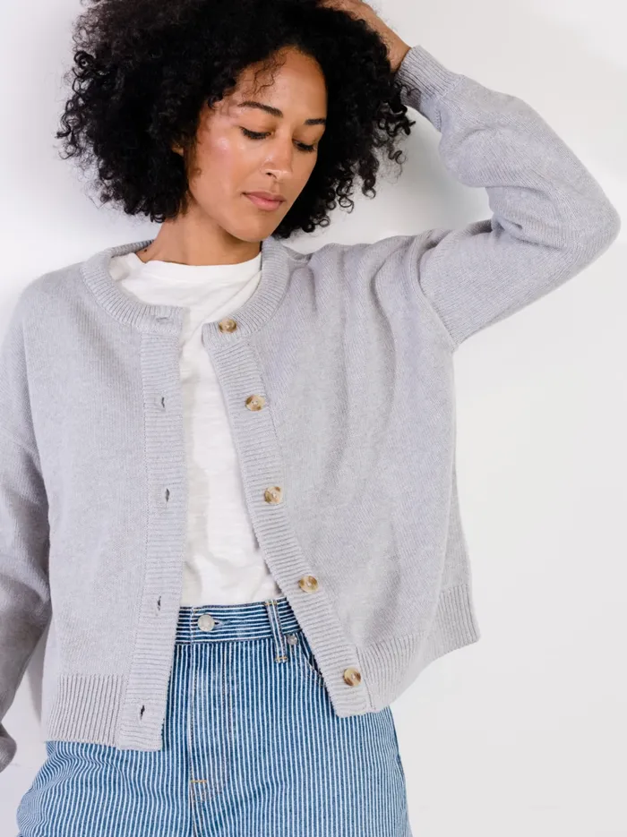 Tops Willow Classic Cardigan Chalk 8211 Able Women
