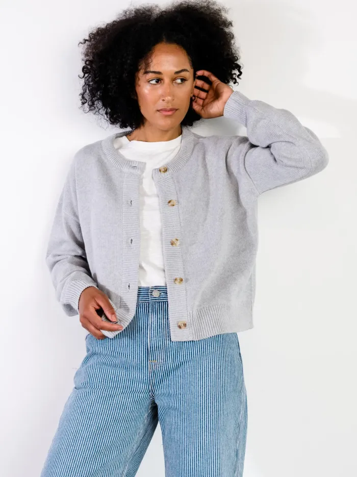 Tops Willow Classic Cardigan Chalk 8211 Able Women