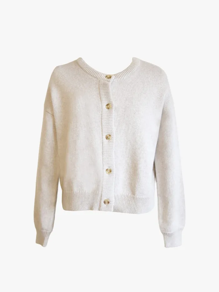 Tops Willow Classic Cardigan Chalk 8211 Able Women